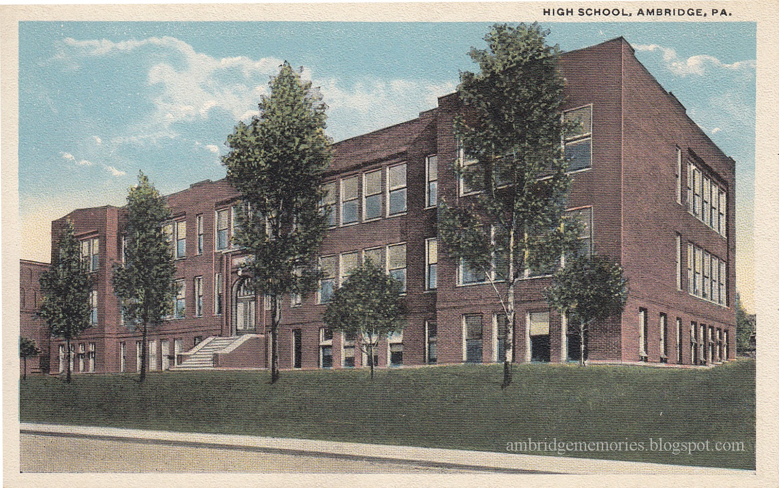 Ambridge Memories The first Ambridge High School