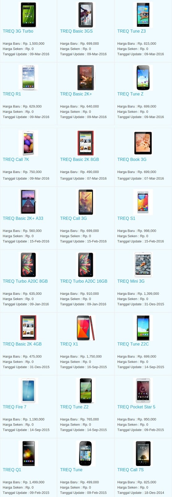 Daftar Harga Terbaru Hp Treq April 2016 Daftar Harga Terbaru Hp Treq April 2016