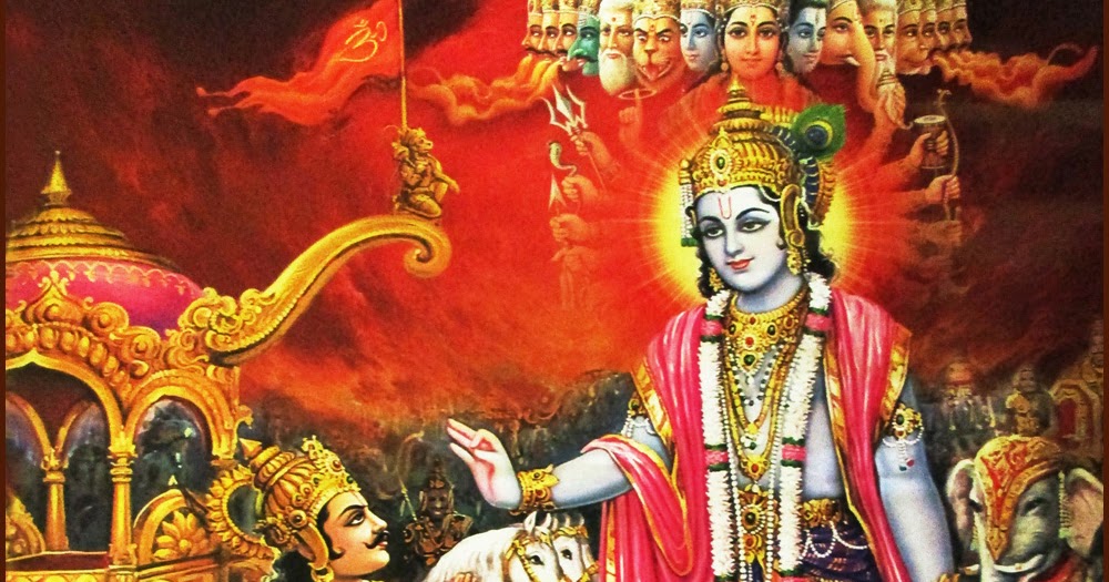 Geeta Mahabharat Shri Krishna And Arjun India God Hd Poster