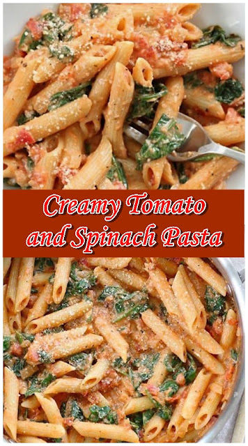 Creamy Tomato and Spinach Pasta Creamy Tomato and Spinach Pasta