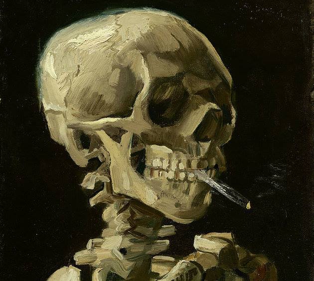 skull of a skeleton with burning cigarette vincent van gogh skull of a skeleton with burning cigarette vincent van gogh