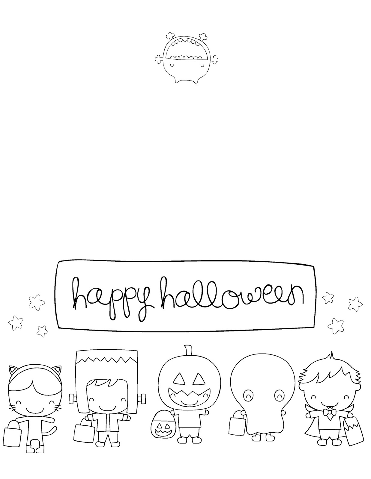 Free Printable Halloween Cards To Color