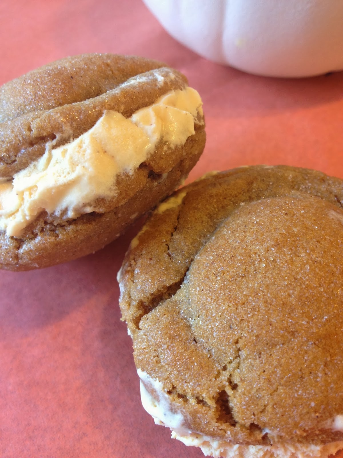 Cookie Clinic Ginger Pumpkin Ice Cream Sandwiches
