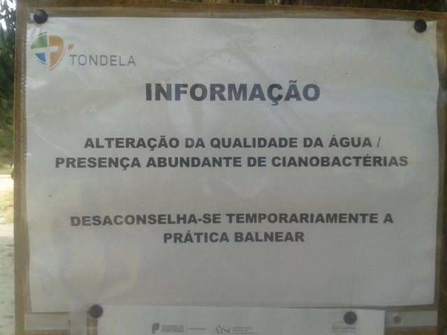 Informação Água Imprópria temporariamente