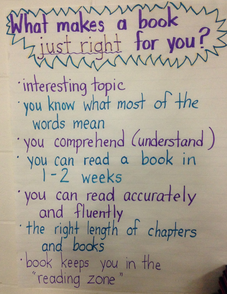 ELA Anchor Charts Just Right Books