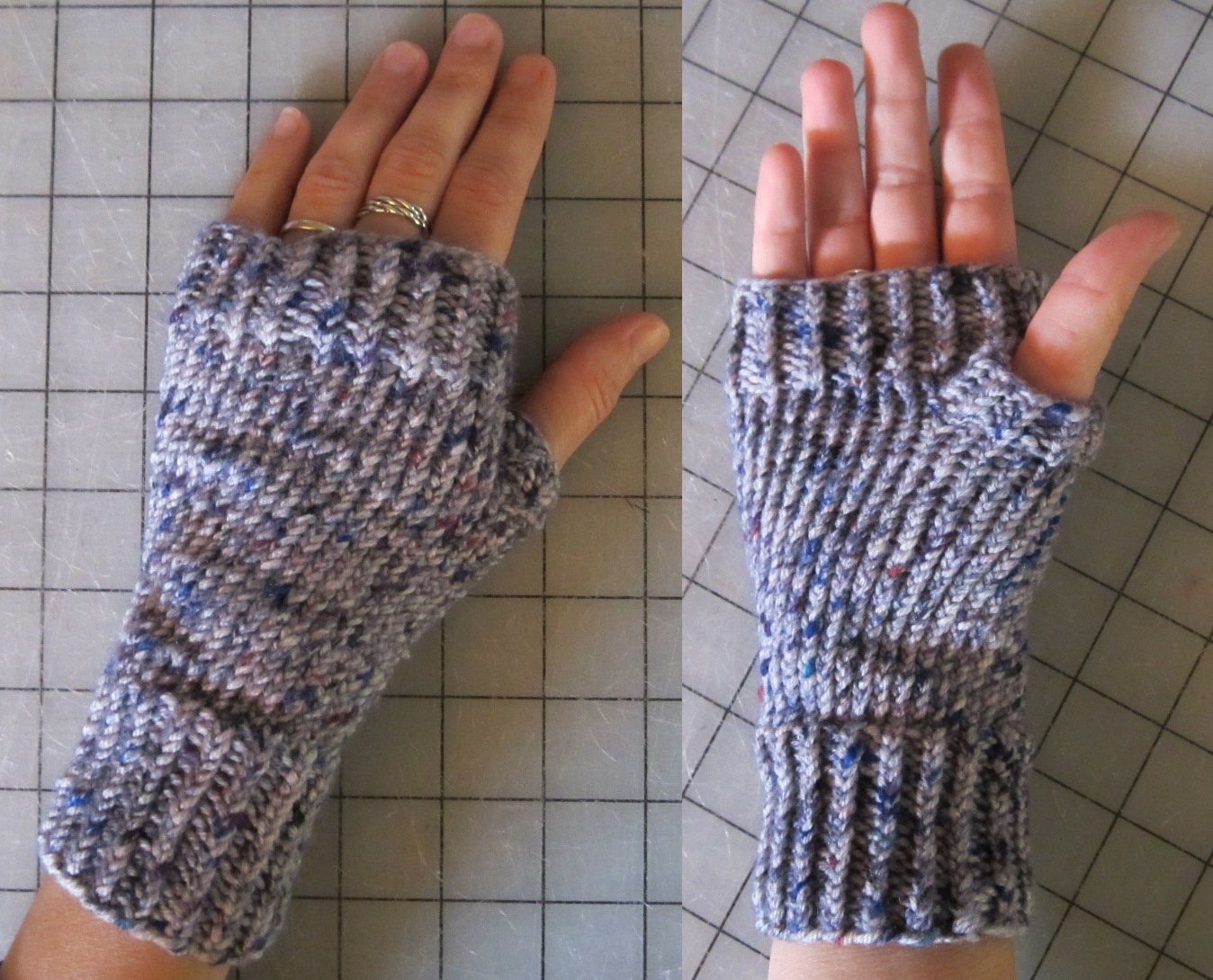 Thimbles, Threads, and Needles Knitted Fingerless Gloves