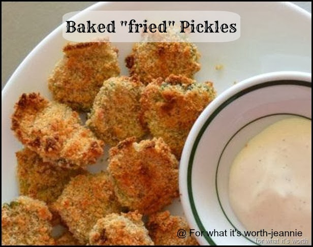 Baked fried pickle appetizers #friedpickles