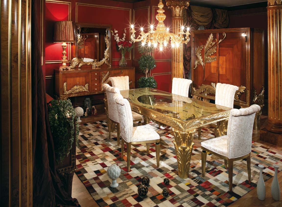 Italian Dining Set with a Touch of Graceful Elegance Luxury Italian