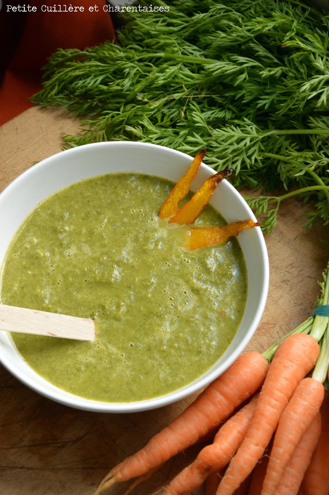 Petite Cuillère et Charentaises Soupe de Fanes de Carottes