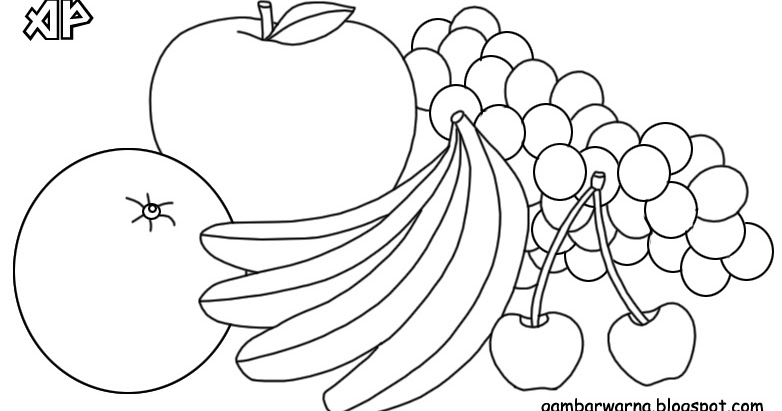 Mewarnai Buah-Buahan | Belajar Mewarnai Gambar