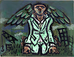 CURRENT ART FOR BARTER: Unemployed Angel-acrylic on paper-11"x 14"