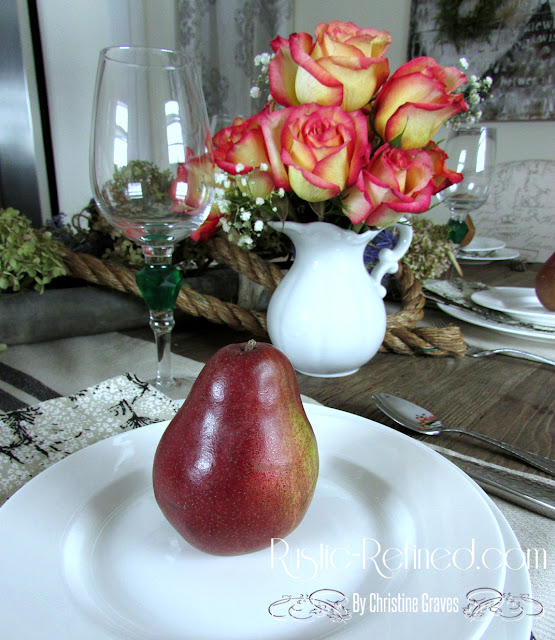 Spring table setting using white dishes and rustic touches