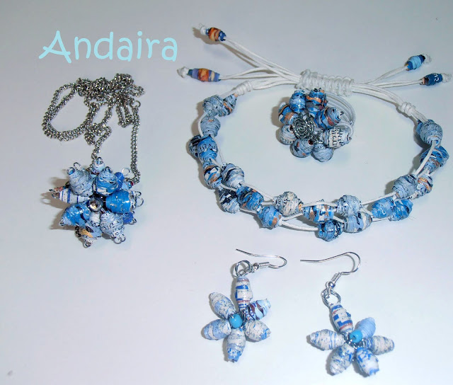 Conjunto  "Joyas de  papel"