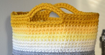 Beautiful Skills - Crochet Knitting Quilting : Ombre Basket - Free Pattern