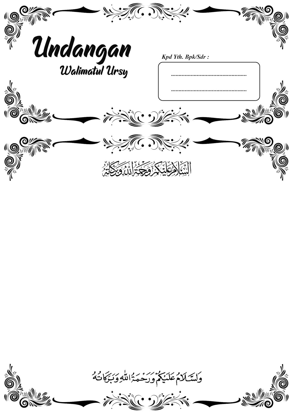 Download Contoh Undangan  Khitanan Yang Bisa di Edit Docx 