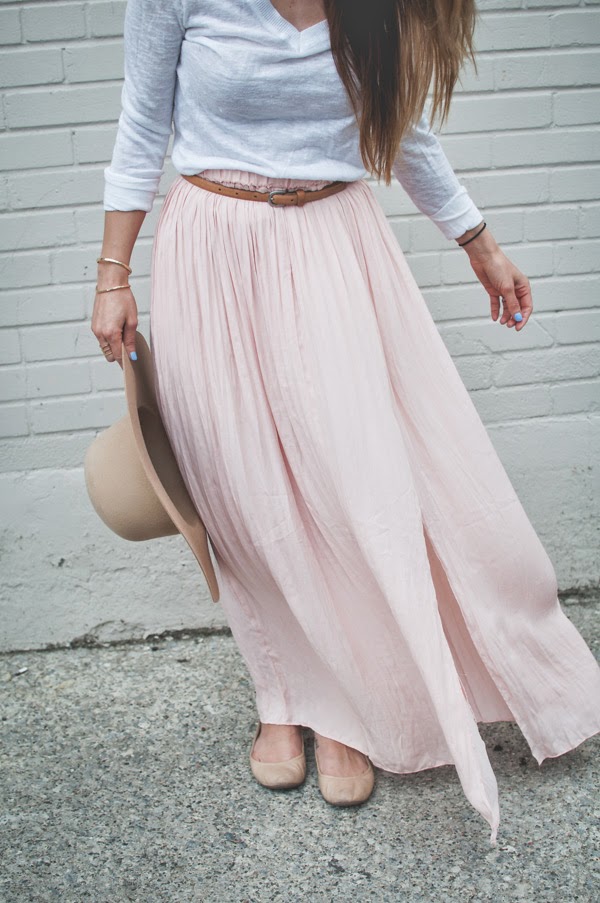 OOTD - Blush Maxi Skirt | La Petite Noob | A Toronto-Based Fashion and ...