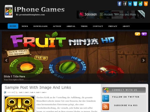 iPhone Games Blogger Template