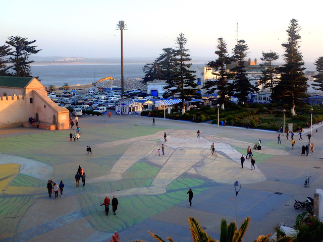 giant fresco from Italian artist Giacomo Bufarini in Moulay Hassan square in Essaouira giant fresco from Italian artist Giacomo Bufarini in Moulay Hassan square in Essaouira