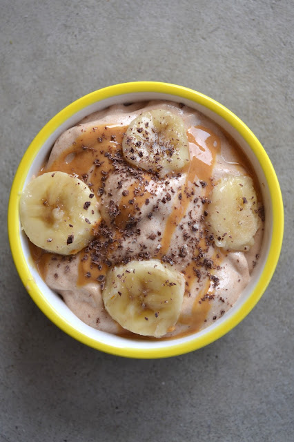 Chocolate Peanut Butter Banana Protein Ice Cream- healthy and delicious!
