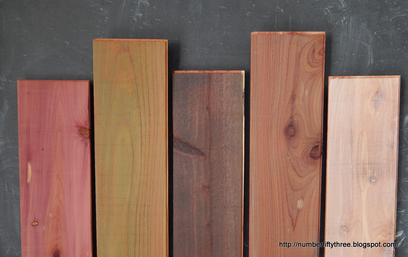 Number FiftyThree Farmhouse Cedar Stained Wall