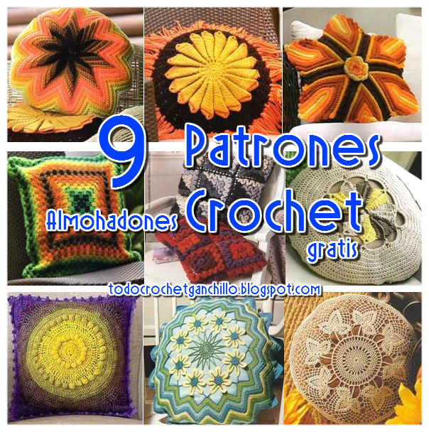 9 patrones de almohadones crochet para tejer gratis descargar 