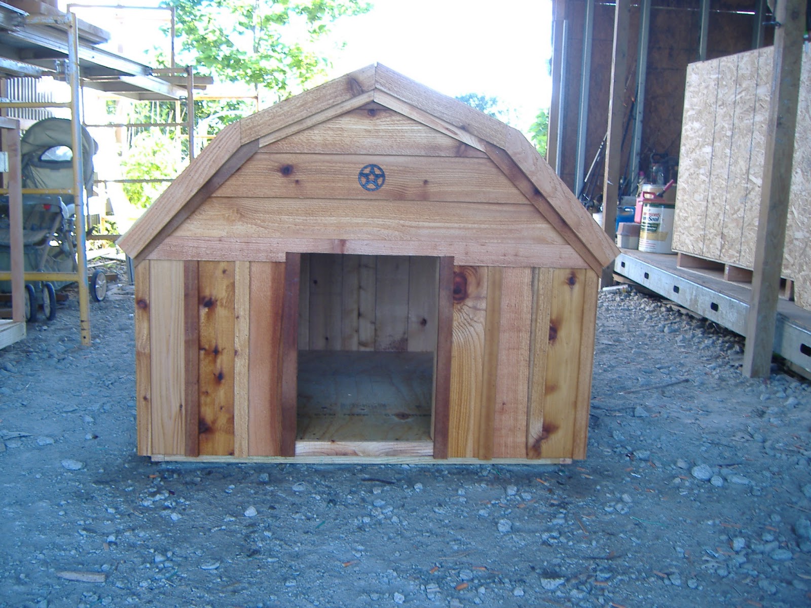 new-custom-barn-style-cedar-dog-house-custom-ac-heated-insulated-dog-house