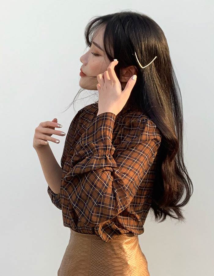 Acessório geométrico metálico minimalista para cabelo Acessório geométrico para prender cabelo