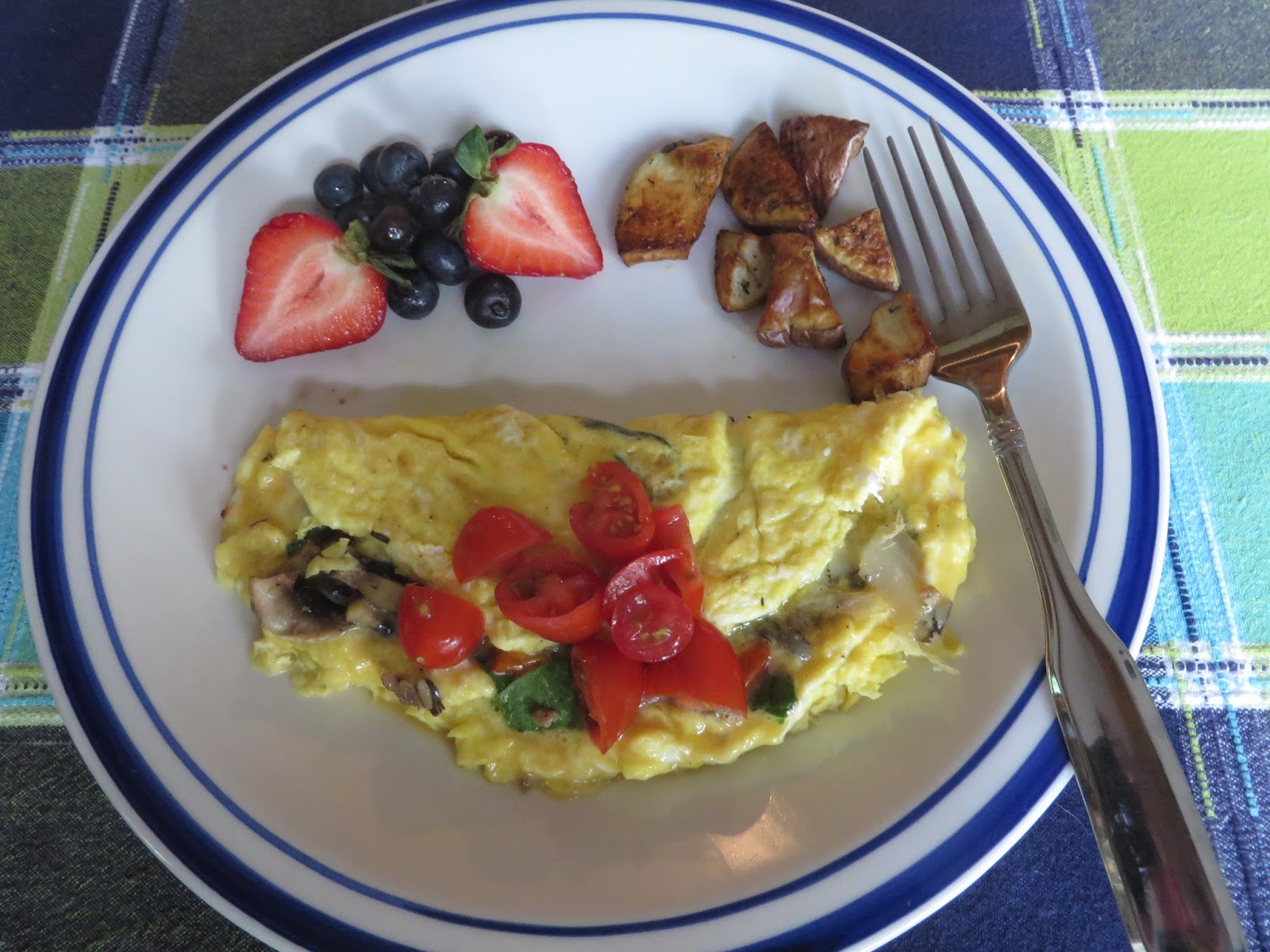 Ever Ready Wild Rice Omelet with Sausage, Spinach, Mushrooms and Peppers