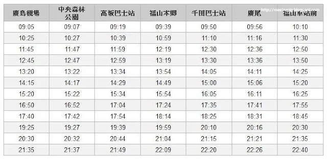 廣島機場去JR福山~花小錢去旅行