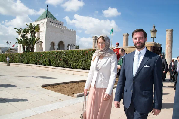 Hereditary Grand Duke Guillaume of Luxembourg and Hereditary Grand Duchess Stephanie of Luxembourg visited Casablanca