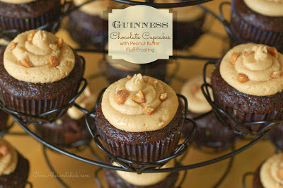 #guinness #chocolate #cupcakes #peanutbutter #frosting #stpatricksday