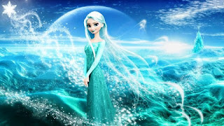 Elsa Frozen dengan rambut terurai Elsa Frozen dengan rambut terurai