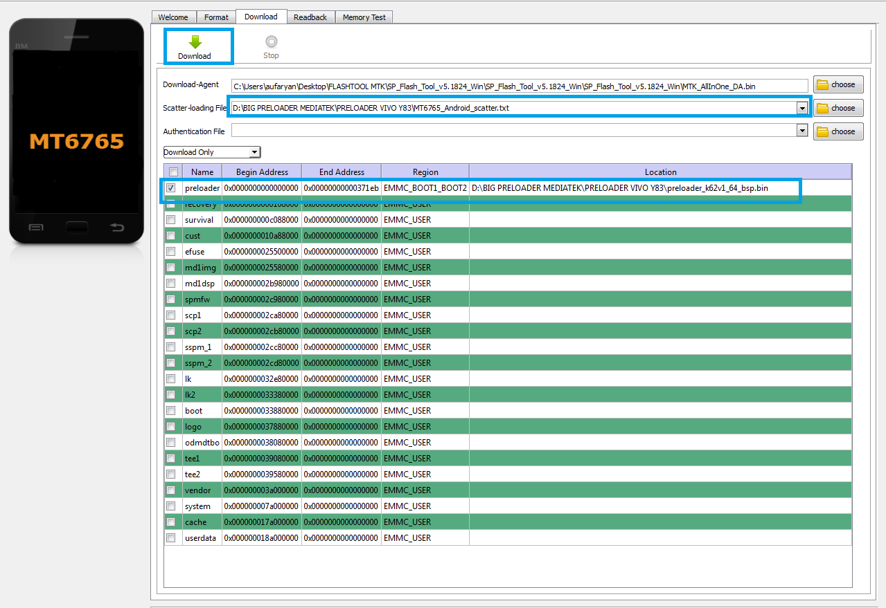 Preloader driver