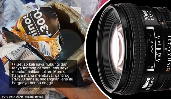 'Tolonglah kembalikan, lens itu punca rezeki saya' - Hantar camera lens untuk dicuci, tetapi hilang dicuri