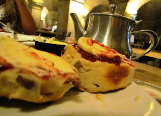 cream tea, scones, St Martins in the Fields, London