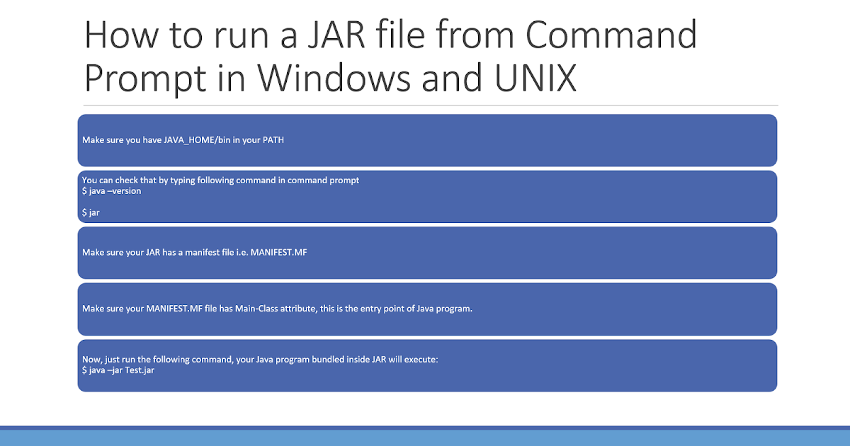 How to Run a JAR file from Command Prompt - Windows and UNIX [Example ...