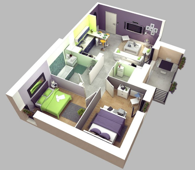Gambar Denah Rumah 3D Gambar Denah Rumah 3D