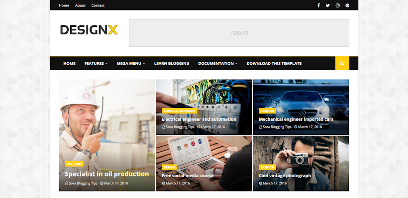 DesignX Free Blogger Template