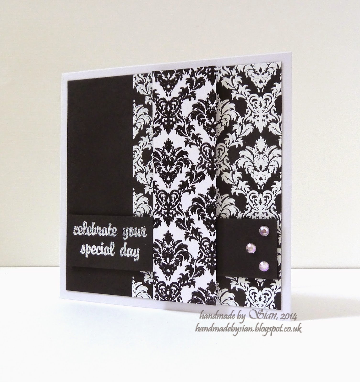 handmade by sian Black and white...