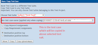 Testlink - move test