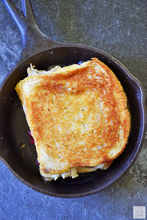 Turkey Grilled Cheese with Cranberry and Brie Cheese