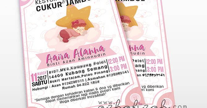 Free Gambar Design Kad Jemputan Majlis Akikah Dan Cukur Jambul Blog Terbaru oleh Katacinta.co