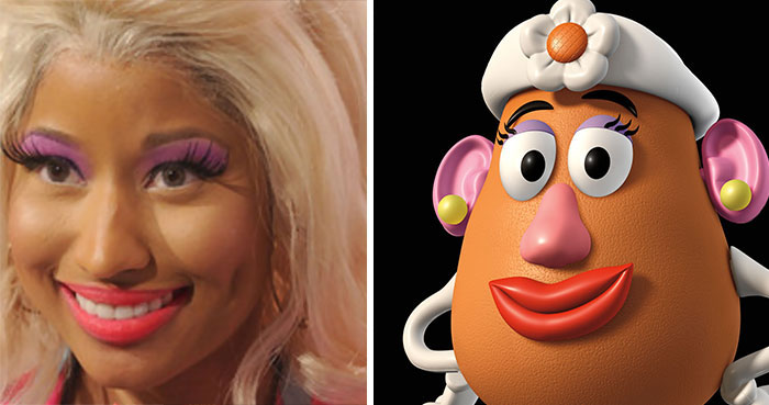 #7 Nicky Minaj Looks Like Mrs Potato Head - 10 Real Life Disney Characters #7 Nicky Minaj Looks Like Mrs Potato Head - 10 Real Life Disney Characters