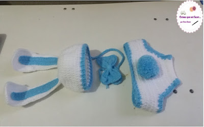 Kit coelhinho menino para foto de newborn