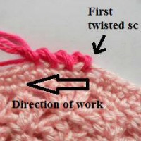 twisted single crochet