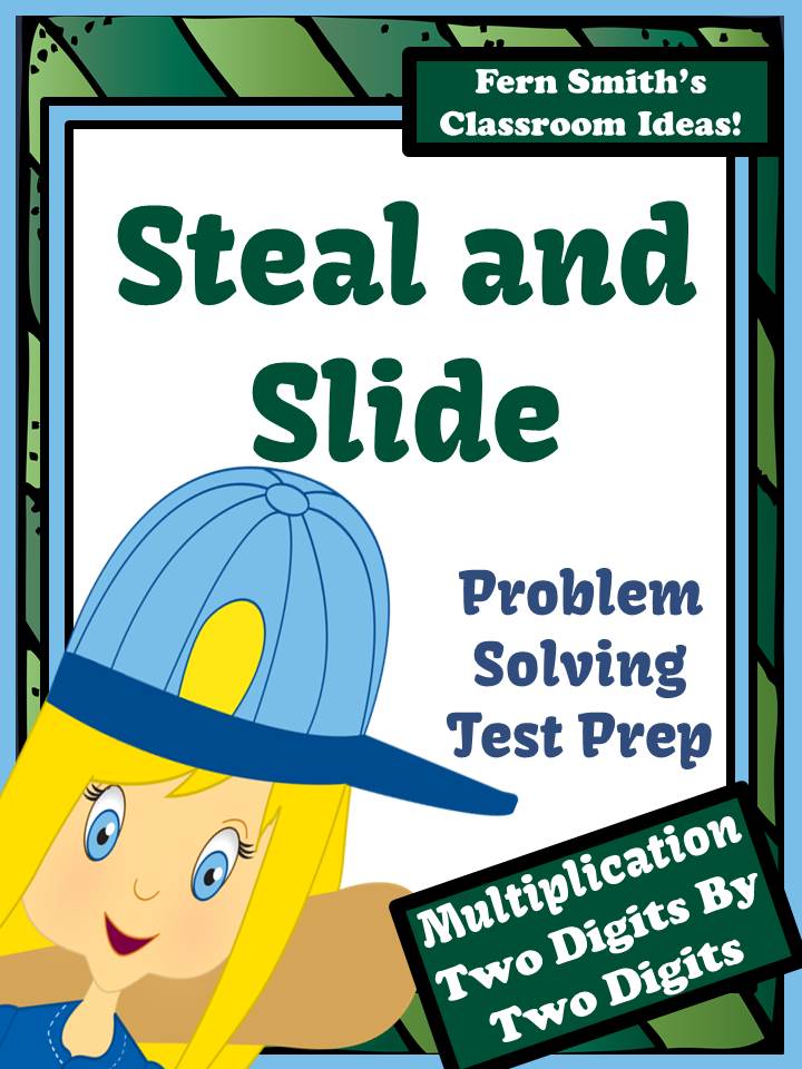 Test Prep Baseball's Steal and Slide Method - Two Digits By Two Digits Multiplication