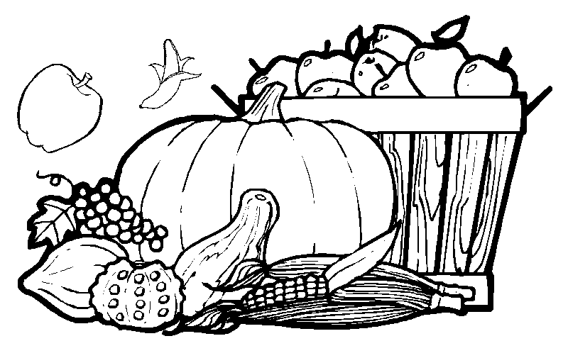 Coloring Pages Of Fresh Fruit and Vegetables Fantasy