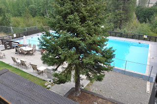view from the deck at Easley Hot Springs