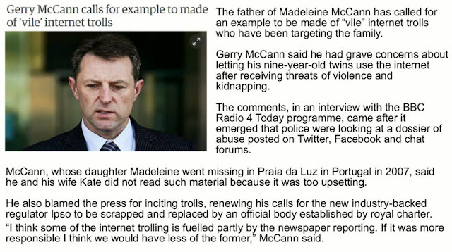 Chapter 13: The McCann family, and the Dossier of Death  Trolls