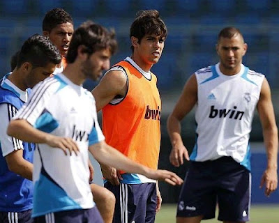 Ricardo Kaka training with Real Madrid